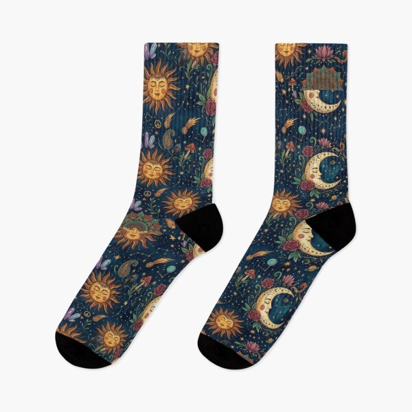 Item preview, Celestial Sun Moon Stars Patchwork | Vintage Cosmic Astrology Collage designed and sold by flowerpower999.
