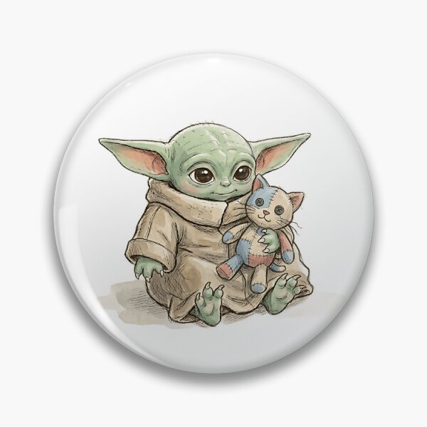 Item preview, BABY YODA WITH CAT PLUSHIE designed and sold by LIS AND MELIVERSO.