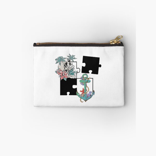 Item preview, Beach Skull with Palm Trees & Ocean Anchor – Retro Tropical Tattoo Graphic Tee & Sticker designed and sold by CeloneDesign69.
