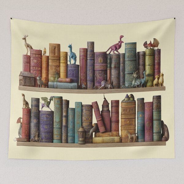 Item preview, Bookshelf of Magic designed and sold by bubblyrainbow.