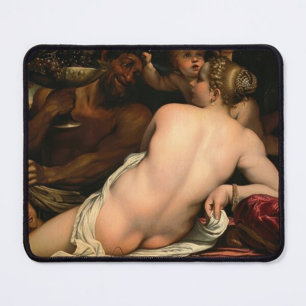Item preview, Venus with Satyr and Cupids Annibale Carracci Painting designed and sold by TheSoulOfArt.
