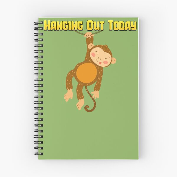 Item preview, Hanging Out Today Funny Monkey Tshirt – Cute Hanging Monkey Cartoon Pun Design designed and sold by Yesss-Mau.