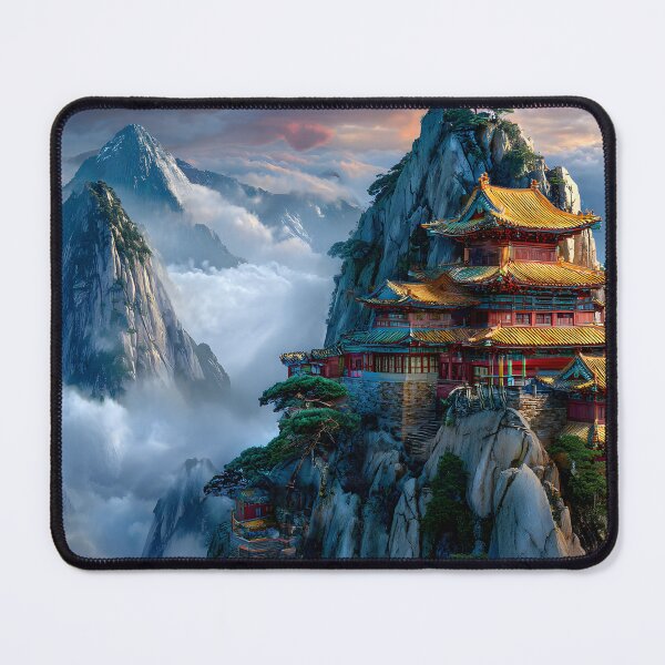 Item preview, Majestic Mountain Palace Surrounded by Misty Peaks designed and sold by Artessie.