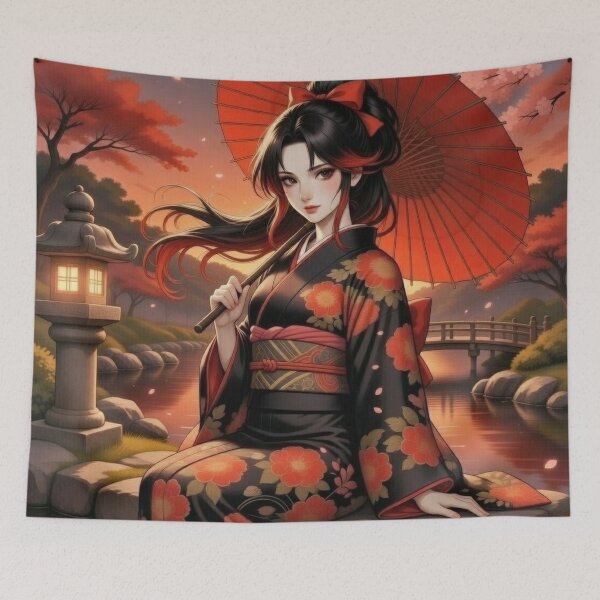 Item preview, Sakura Twilight Kimono Beauty designed and sold by RadaQueen.