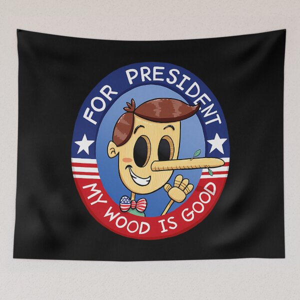 Item preview, Pinocchio For President - My Wood Is Good designed and sold by دوباميكافين.