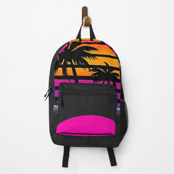 Item preview, Vaporwave Palm Sunset Grid  designed and sold by DeadpanThreads.