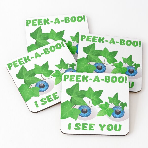 Item preview, Peek-A-Boo I See You – Ivy Leaves Eyes Collage designed and sold by ZorianArt.