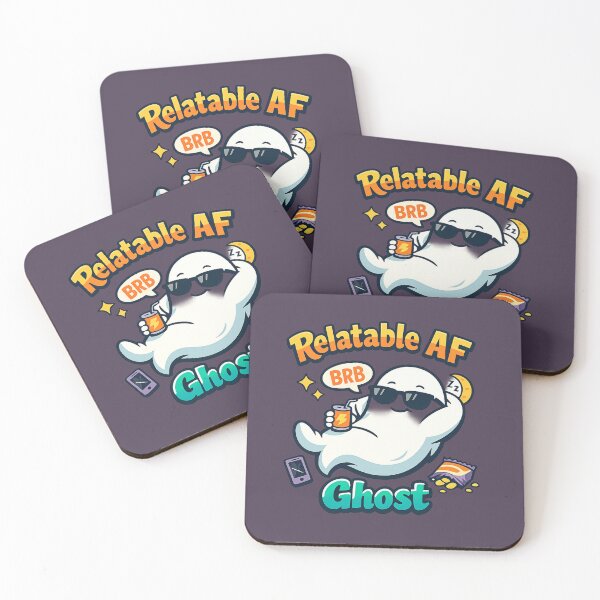 Item preview, Relatable AF Ghost | Cute Sarcastic BRB Meme Aesthetic illustration designed and sold by PopCulturePixel.