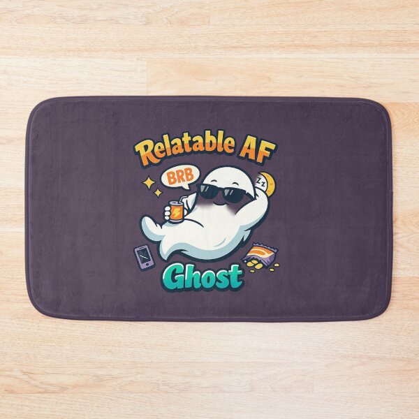 Item preview, Relatable AF Ghost | Cute Sarcastic BRB Meme Aesthetic illustration designed and sold by PopCulturePixel.