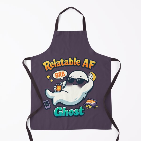 Item preview, Relatable AF Ghost | Cute Sarcastic BRB Meme Aesthetic illustration designed and sold by PopCulturePixel.
