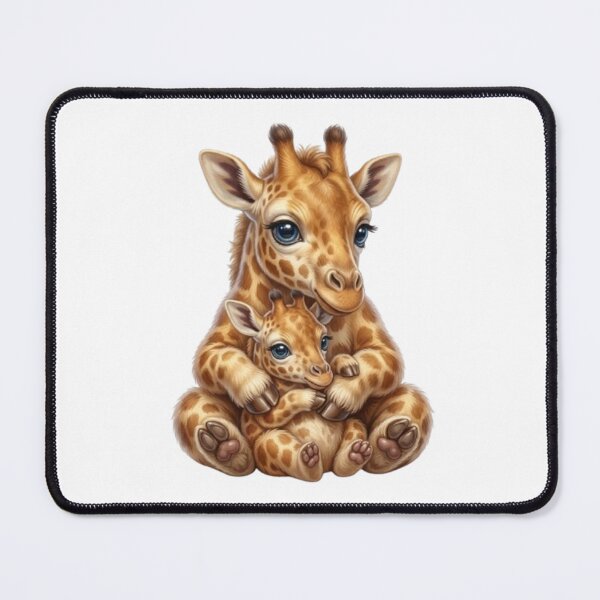 Item preview, Kawaii Giraffe Duo: Mommy and Baby Cuddling designed and sold by CHRIST5000.