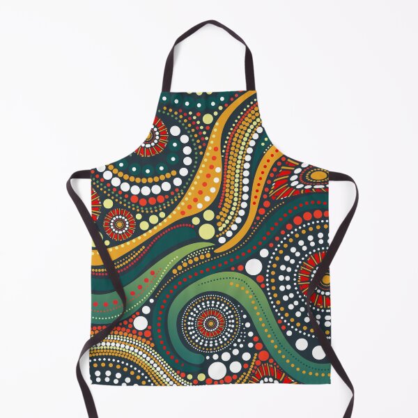 Item preview, Aboriginal Dot Painting Waterhole Green designed and sold by AboriginalartVI.