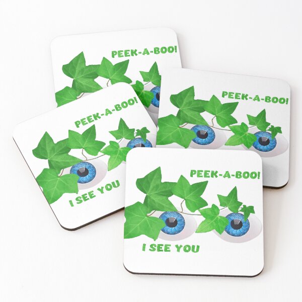 Item preview, Peek-A-Boo I See You – Ivy Leaves Eyes Collage designed and sold by ZorianArt.