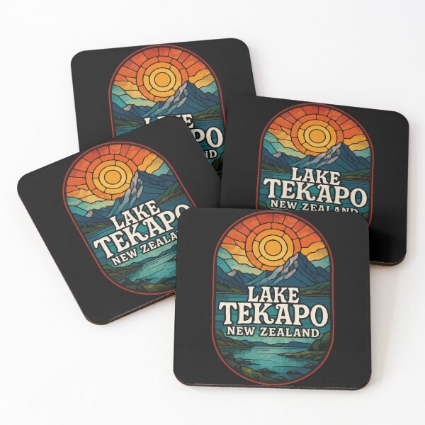 Item preview, Lake Tekapo New Zealand Stained Glass Art Travel designed and sold by TomFrontierArt.