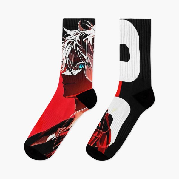 Item preview, Limitless White Hair Sorcerer – Red Red Anime Aesthetic Warrior Poster designed and sold by Dyan4.