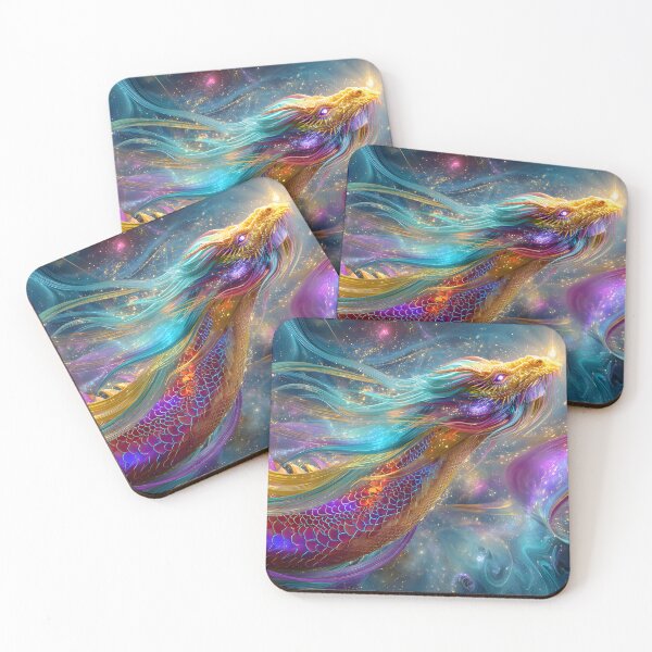 Item preview, Mystical Cosmic Dragon Ascending Through the Stars designed and sold by Artessie.