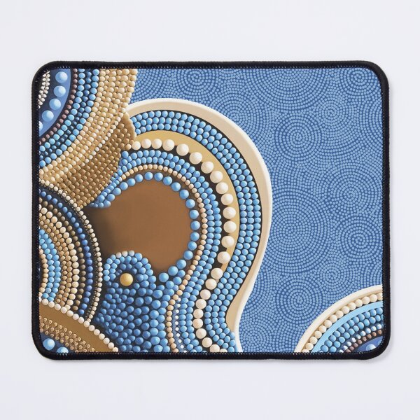 Item preview, Aboriginal Dot Painting Waterhole Blue designed and sold by AboriginalartVI.
