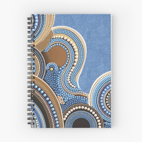 Item preview, Aboriginal Dot Painting Waterhole Blue designed and sold by AboriginalartVI.