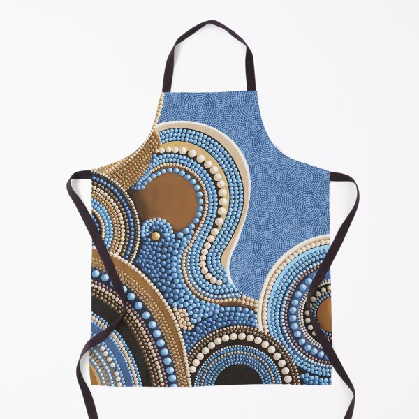 Item preview, Aboriginal Dot Painting Waterhole Blue designed and sold by AboriginalartVI.