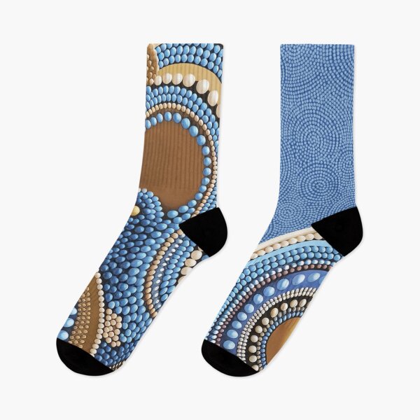 Item preview, Aboriginal Dot Painting Waterhole Blue designed and sold by AboriginalartVI.