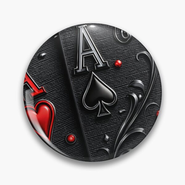 Item preview, Ace Playing Cards Close-Up – Black & Red Poker Aces Luxury Casino Art designed and sold by Kaleidoscope Print.