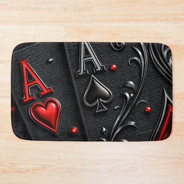 Item preview, Ace Playing Cards Close-Up – Black & Red Poker Aces Luxury Casino Art designed and sold by Kaleidoscope Print.