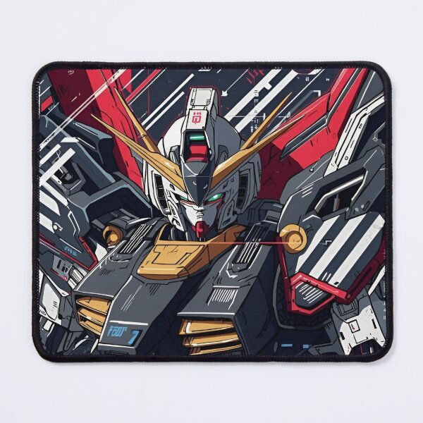 Item preview, Futuristic Mecha Warrior – Red White Cyber Robot Anime Style Poster designed and sold by Dyan4.