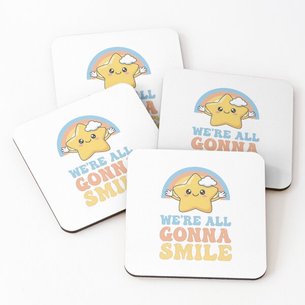 Item preview, We're All Gonna Smile - Cute Star and Rainbow - Positive Quote designed and sold by HBDStudio.