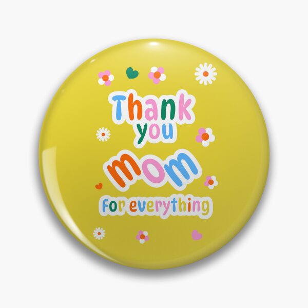 Item preview, Thank you mom for everything with vibrant flowers and typography text designed and sold by ItsMeSamad.