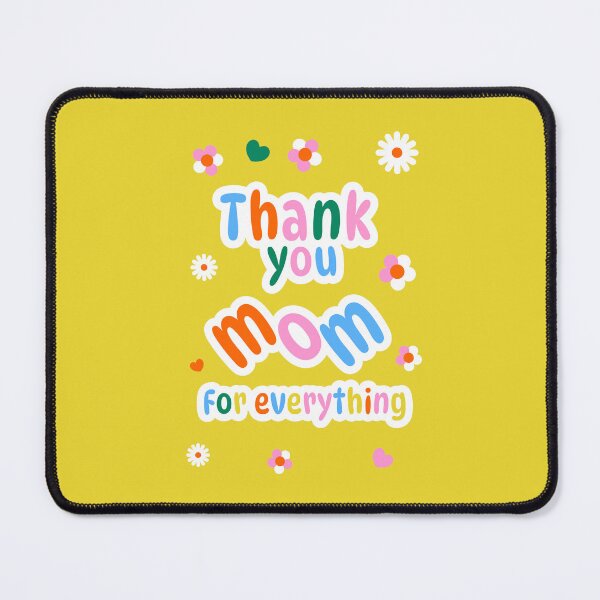 Item preview, Thank you mom for everything with vibrant flowers and typography text designed and sold by ItsMeSamad.