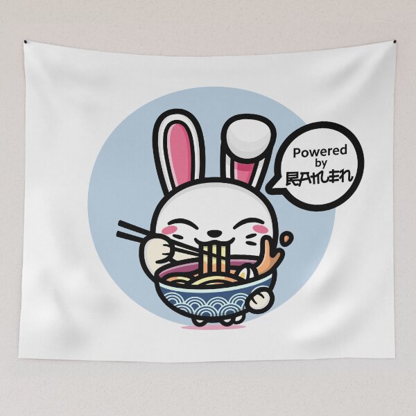 Item preview, "Happy Easter 2026 – Powered by Ramen | Kawaii Bunny Eating Ramen | Cute Foodie Aesthetic" designed and sold by artworkathome.