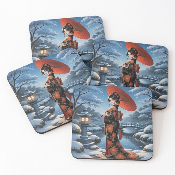 Item preview, Winter Snowfall Kimono Maiden designed and sold by RadaQueen.