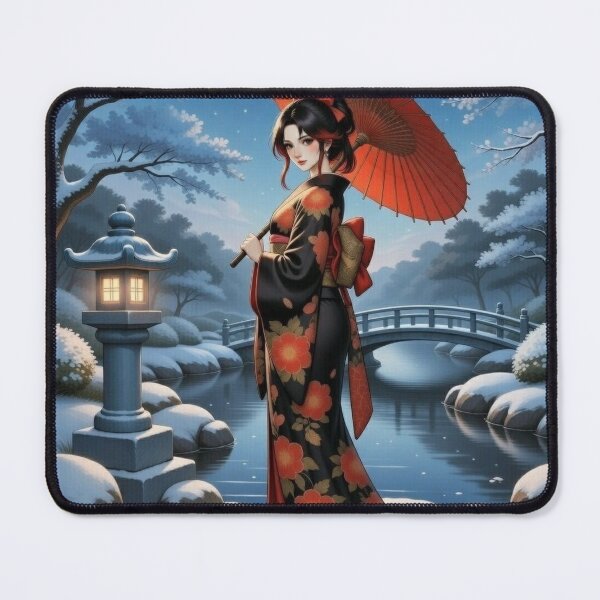 Item preview, Winter Snowfall Kimono Maiden designed and sold by RadaQueen.