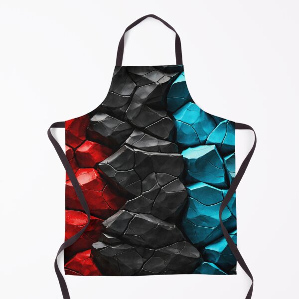 Item preview, Red Black Blue Cracked Stone Texture – Abstract Rock Wall Geometric Pattern designed and sold by Kaleidoscope Print.