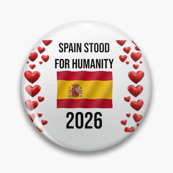Item preview, Spain Stood For Humanity 2026 – Spain Flag With Hearts Support Spain Pride Design designed and sold by 19Beauty.