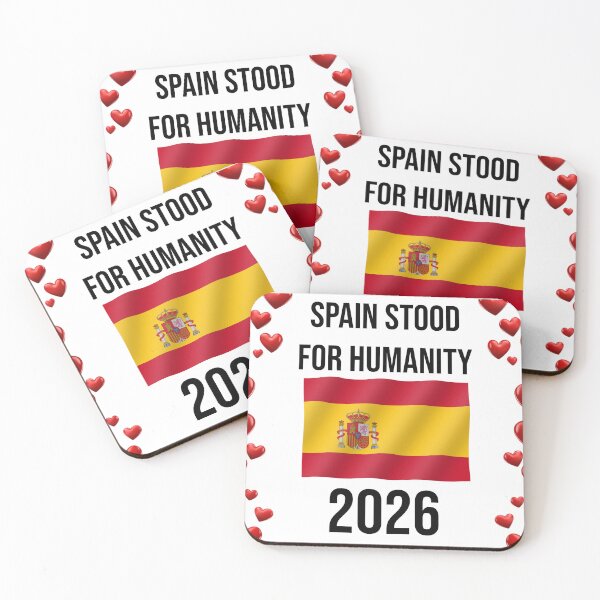Artikelvorschau, Spanien stand für Menschlichkeit 2026 – Spanische Flagge mit Herzen zur Unterstützung des spanischen Stolzes (Design) entworfen und verkauft von 19Beauty.