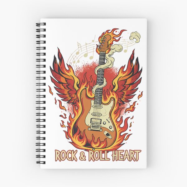 Item preview, Burning Rock & Roll Heart – Electric Guitar on Fire designed and sold by Valeriia_Isaieva.