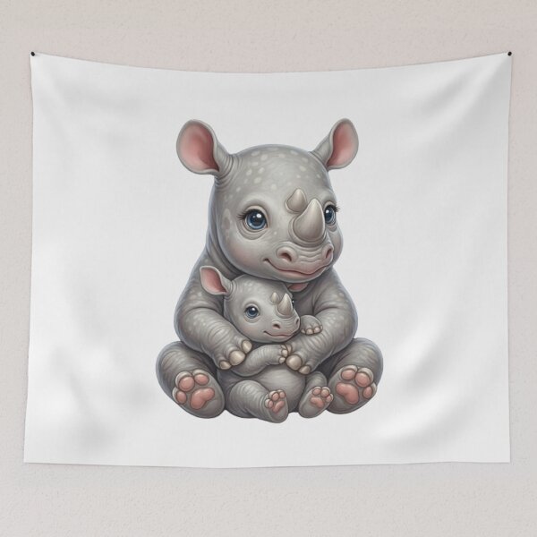 Item preview, Savannah Tenderness: Rhinoceros Duo designed and sold by CHRIST5000.