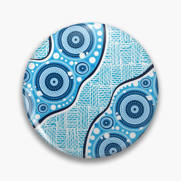 Item preview, Aboriginal Dot Painting Waterhole Blue Rarrk designed and sold by AboriginalartVI.