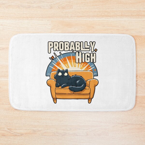 Item preview, Probably High Funny Stoner Cat Meme Design designed and sold by Region.