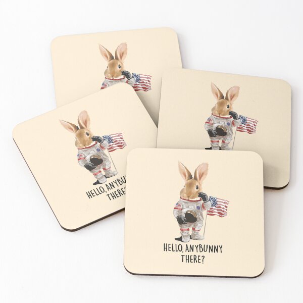 Item preview, "Happy Easter 2026: Easter Astronaut Bunny - Hello Anybunny There? Easter Egg Hunt Space Adventure Design" designed and sold by artworkathome.