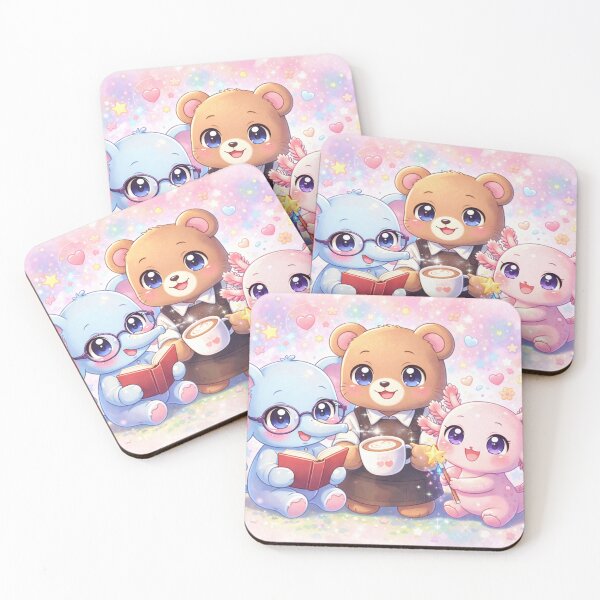 Item preview, Magical Kawaii Animal Trio - Anime Style. designed and sold by Lylysun.