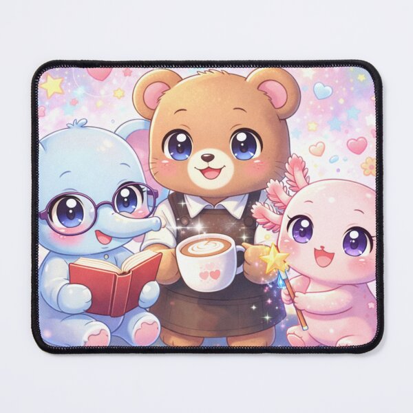 Item preview, Magical Kawaii Animal Trio - Anime Style. designed and sold by Lylysun.