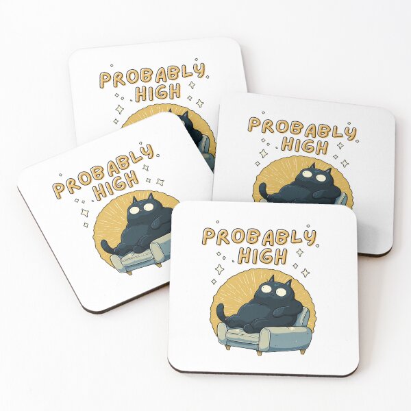 Item preview, Probably High Lazy Stoner Cat Meme designed and sold by Region.