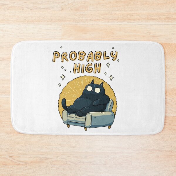 Item preview, Probably High Lazy Stoner Cat Meme designed and sold by Region.