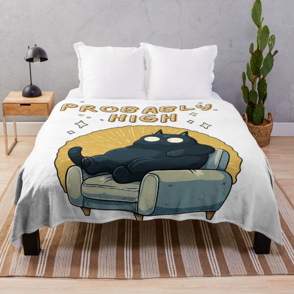 Item preview, Probably High Lazy Stoner Cat Meme designed and sold by Region.