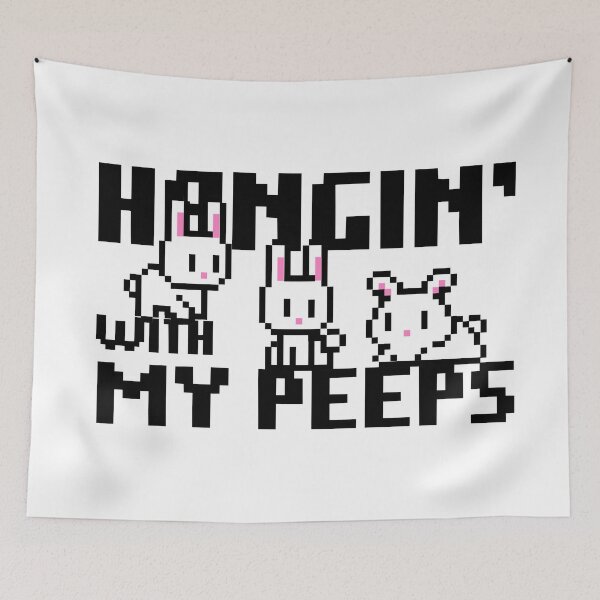 Item preview, "Happy Easter 2026 – Hangin' with My Peeps, Cute Pixel Bunnies & Fun Bunny Vibes" designed and sold by artworkathome.