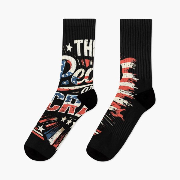 Item preview, These People Are Crazy Funny Patriotic Sarcastic USA Humor Design designed and sold by Jone Cham.