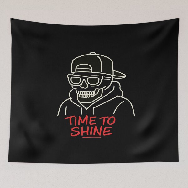 Item preview, Time to Shine Skull – Urban Streetwear Graphic for Confidence & Bold Style designed and sold by Bright Nest Studio.
