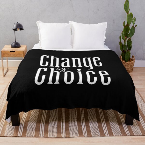 Item preview, Change is Choice - Growth Mindset Minimalist Typography  (white) designed and sold by MotionBanana Art.